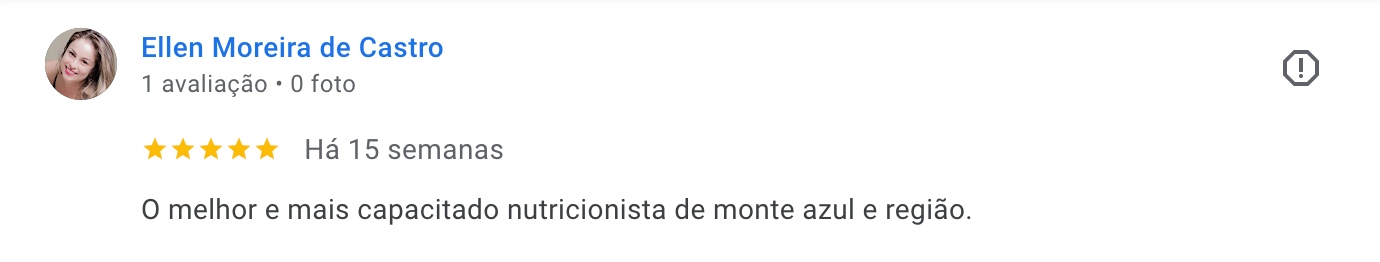 Avaliação Google de Ellen Moreira de Castro